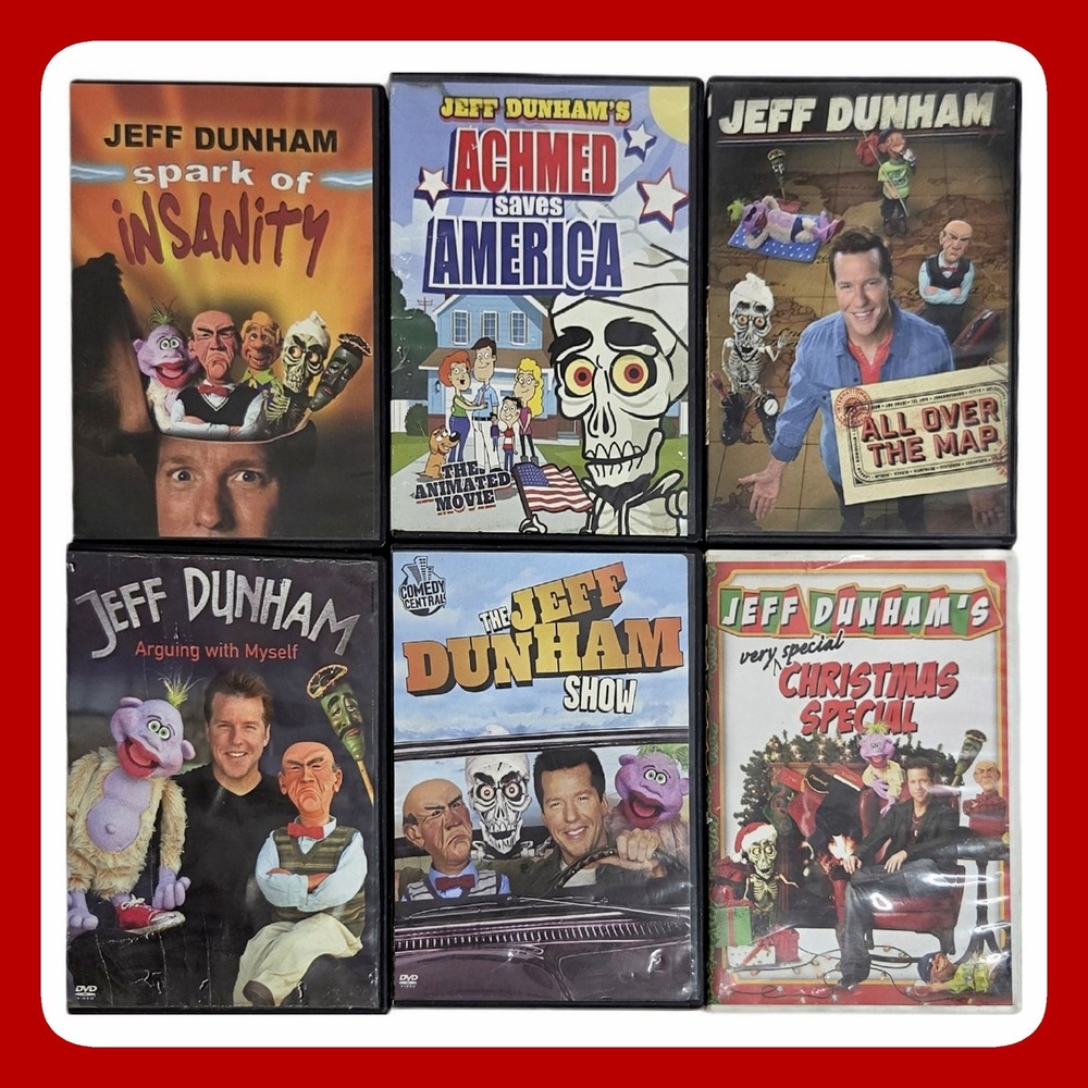 Jeff Dunham Comedy DVD Bundle 6-Disc Set Spark of Insanity Achmed America Show